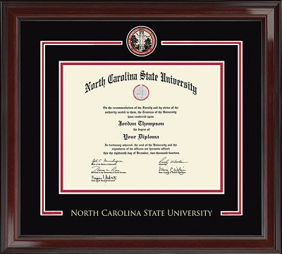 NC State Wolfpack Medallion Showcase Diploma Frame