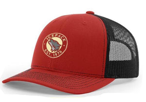 Red and Black Icepack Richardson Mesh Adjustable Hat