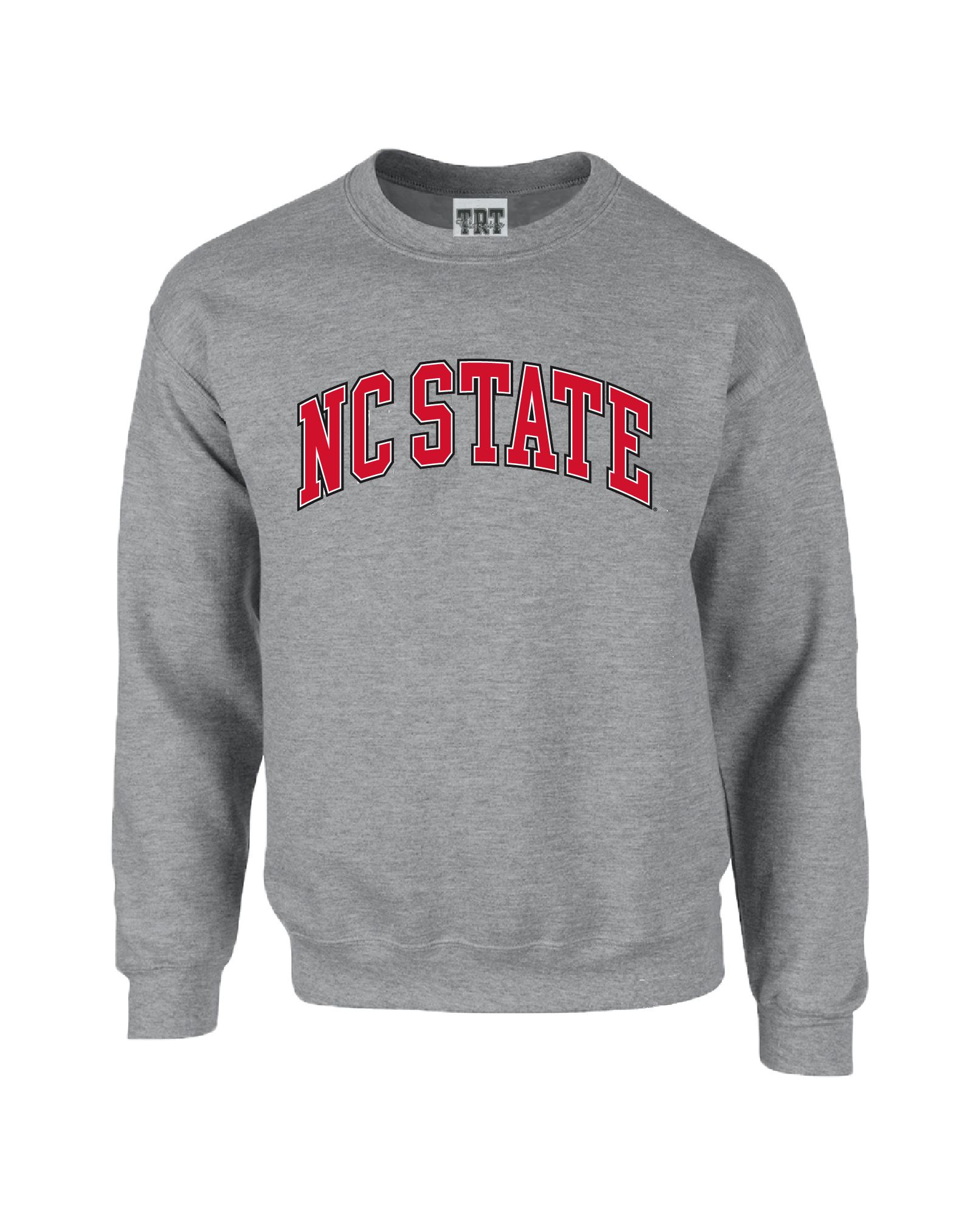 NC State Wolfpack Sports Grey Arched NC State Crewneck Sweatshirt