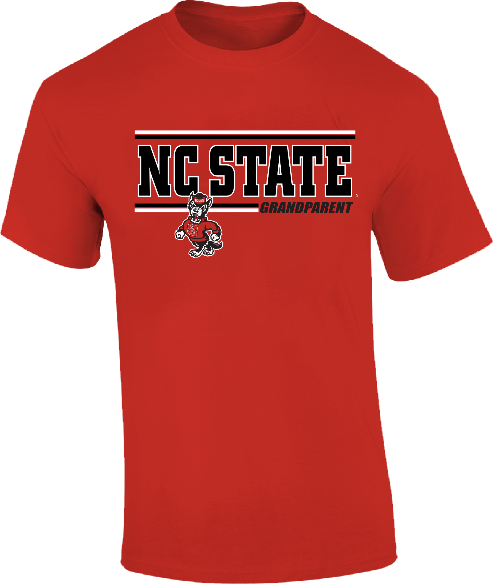 NC State Wolfpack Red Strutting Wolf Grandparent T-Shirt