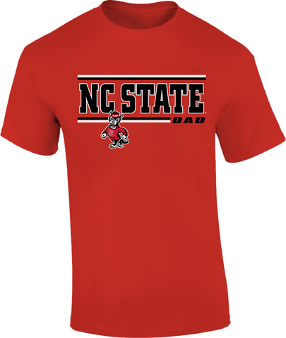 NC State Wolfpack Red Strutting Wolf Dad T-Shirt