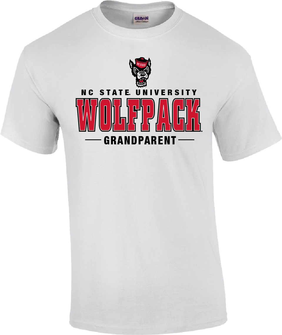 NC State Wolfpack Grandparent Short Sleeve White T-shirt