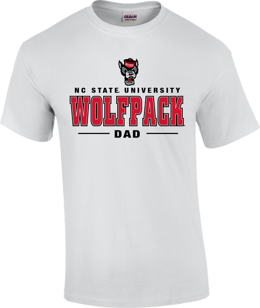 NC State Wolfpack Dad Short Sleeve White T-shirt
