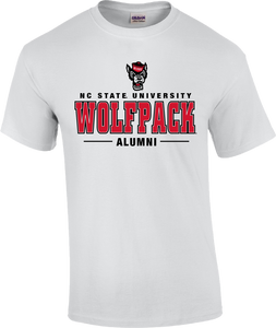 NC State Wolfpack White Wolfhead Alumni T-Shirt