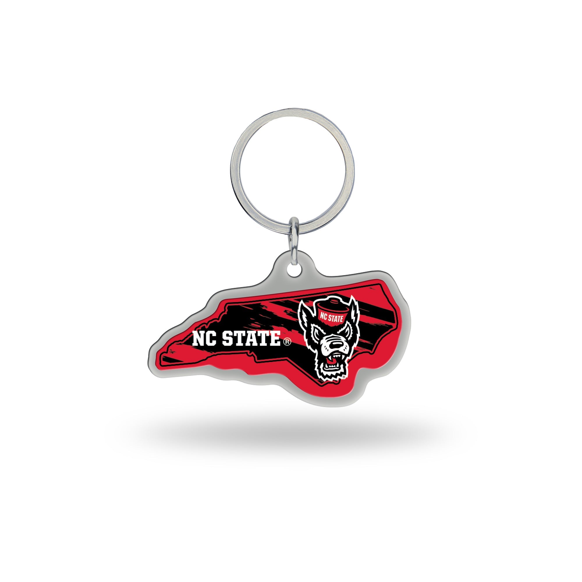 NC State Wolfpack State Shaped Keychain