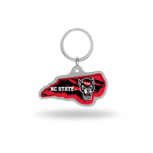 NC State Wolfpack State Shaped Keychain