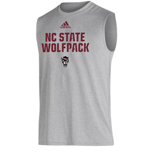 NC State Wolfpack Adidas Grey Wolfpack Creator Sleeveless T-Shirt