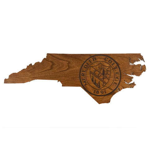 Meredith College 24" Engraved State Outline Wall Hanging
