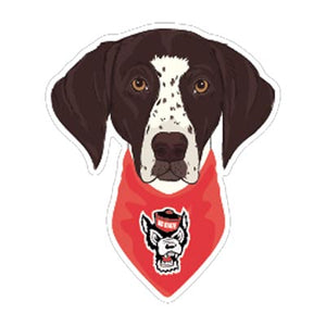 NC State Wolfpack German Shorthaired Pointer Rugged Sticker