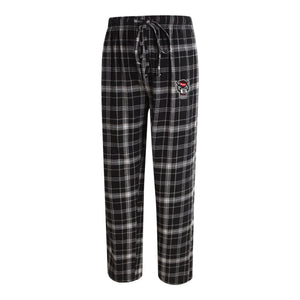 NC State Wolfpack Men's Black and Grey Wolfhead Ultimate Flannel Pants