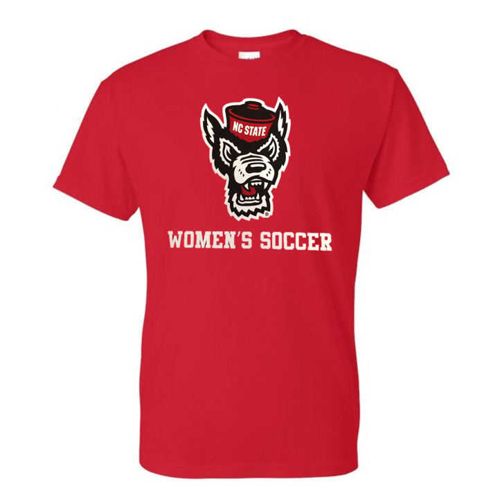 NC State Wolfpack Red Wolfhead Women's Soccer T-Shirt