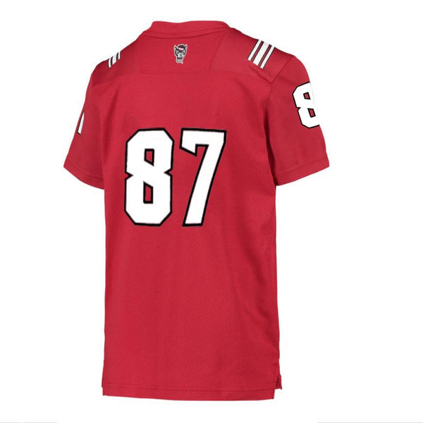 NC State Wolfpack adidas Red 2022 #87 Replica Football Jersey