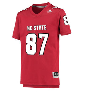 NC State Wolfpack adidas Red 2022 #87 Replica Football Jersey