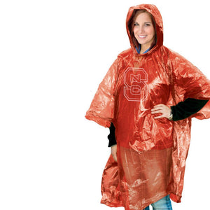 NC State Wolfpack Wincraft Red Block S Rain Poncho