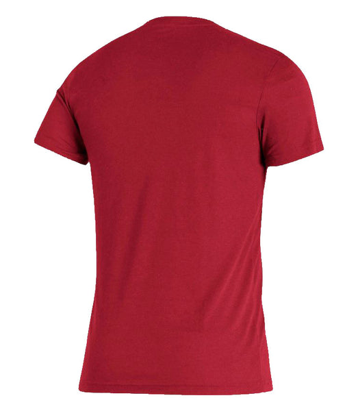 NC State Wolfpack Adidas Youth Red Football Sideline Slobbering Wolf Amplifier T-Shirt