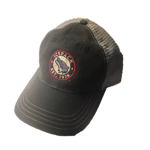 Black and Grey IcePack Richardson Mesh Slouch Adjustable Hat