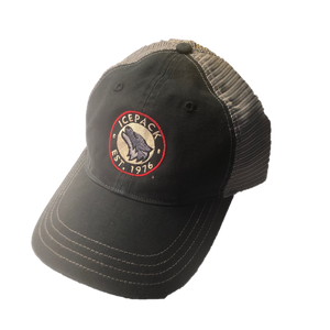 Black and Grey Icepack Richardson Mesh Slouch Adjustable Hat