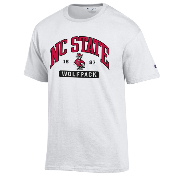 NC State Wolfpack Champion White Strutting Wolf T-Shirt