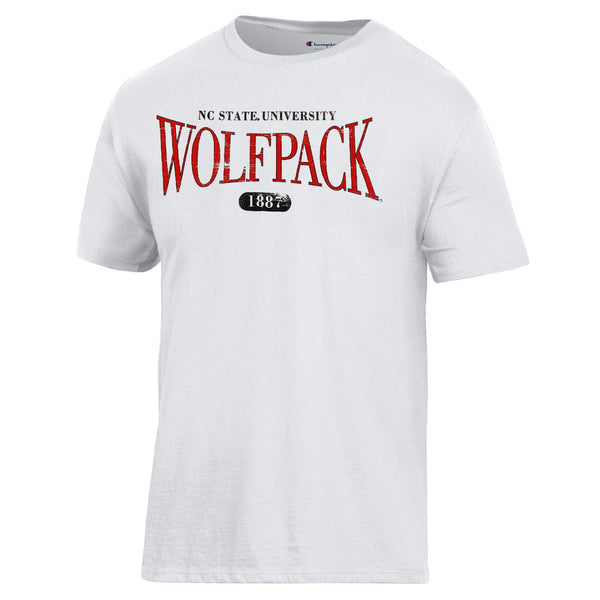 NC State Wolfpack Champion White Wolfpack Over 1887 T-Shirt