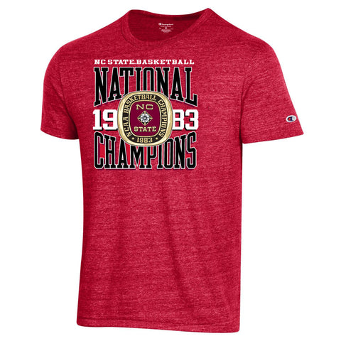 NC State Wolfpack Heather Red 1983 Championship Ring T-Shirt