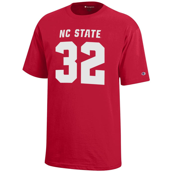 NC State Wolfpack Youth Champion Red Drake Thomas #32 T-Shirt