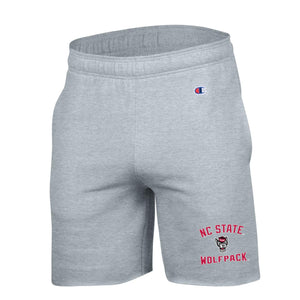 NC State Wolfpack Champion Heather Grey Powerblend Shorts