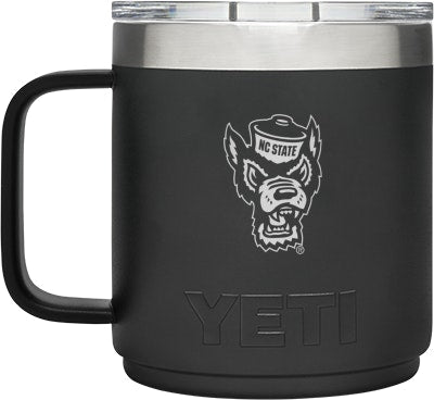 NC State Wolfpack Yeti Black Wolfhead Rambler 10 oz Mug