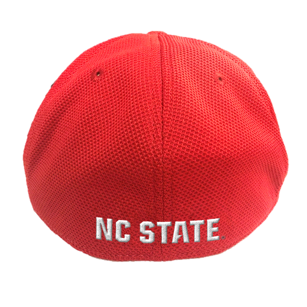 NC State Wolfpack Adidas Red Wolfhead Mesh On Field Baseball Hat