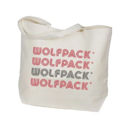 NC State Wolfpack Retro Wolfpack Canvas Tote Bag
