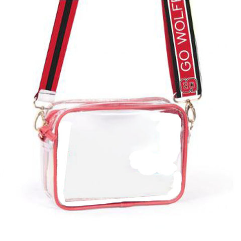 NC State Wolfpack Red Soho Clear Purse