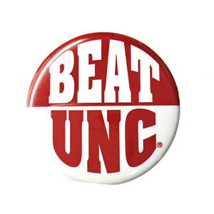NC State Wolfpack Red and White Beat UNC Button