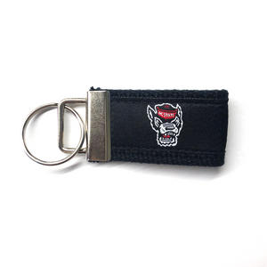 NC State Wolfpack Black Wolfhead Web Key Chain