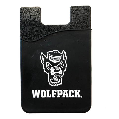 NC State Wolfpack Black Wolfhead Silicone Media Wallet