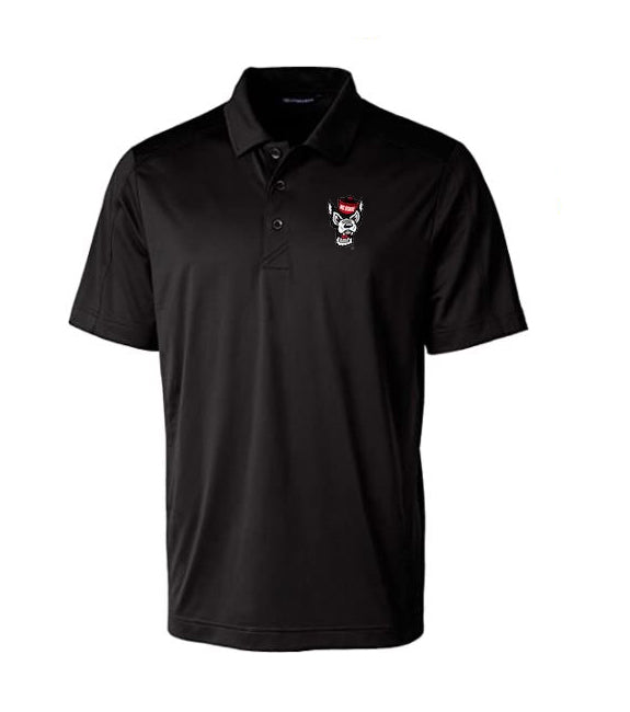 NC State Wolfpack Cutter & Buck Prospect Black Tall Golf Shirt