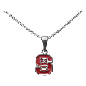 NC State Wolfpack Red Block S Pendant Necklace