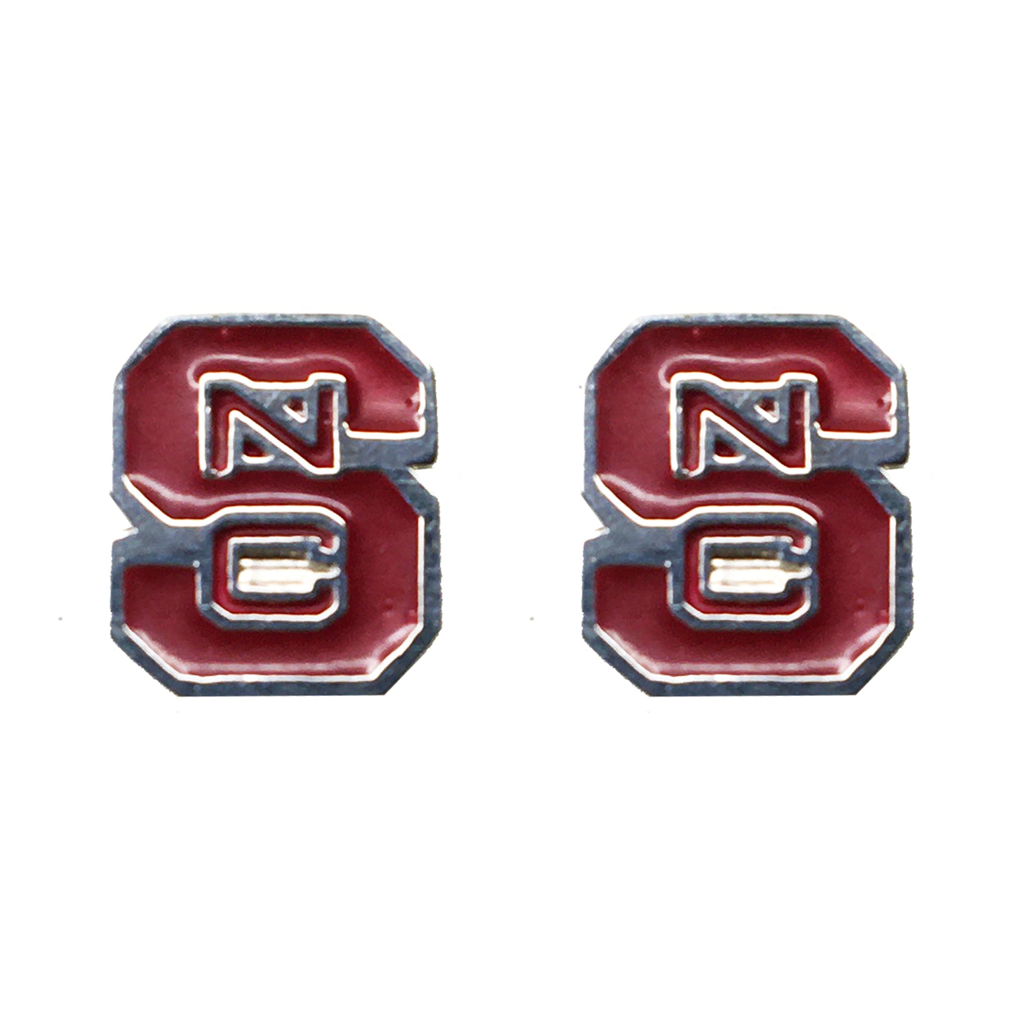 NC State Wolfpack Dayna U Red Block S Post Earrings
