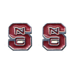 NC State Wolfpack Dayna U Red Block S Post Earrings