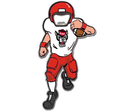 NC State Wolfpack Football Player Wolfhead Bottle Opener and Magnet
