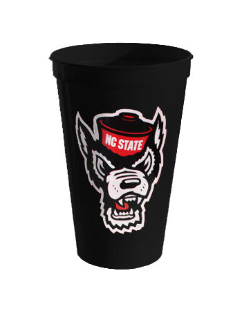 NC State Wolfpack 22oz. Black Wolfhead Stadium Cup