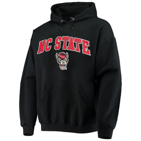 NC State Wolfpack Black Arched Wolfhead Hooded Sweatshirt