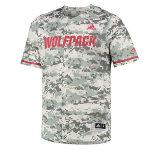 NC State Wolfpack adidas 2023 Digital Camo Baseball Jersey