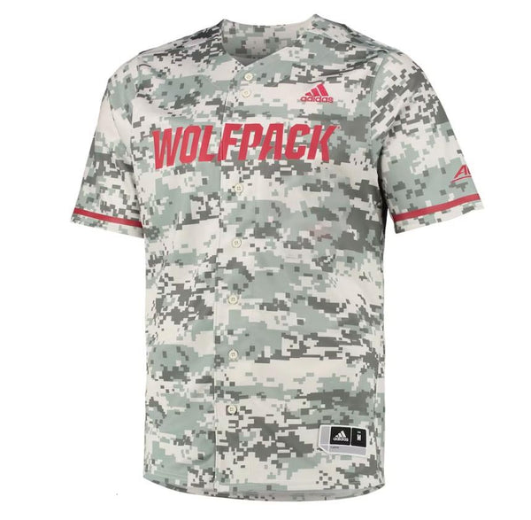 NC State Wolfpack adidas 2023 Digital Camo Baseball Jersey