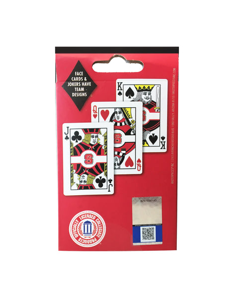 NC State Wolfpack Red Block S Playing Cards