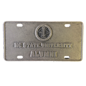 NC State Wolfpack Hallmark Seal Alumni Pewter License Plate