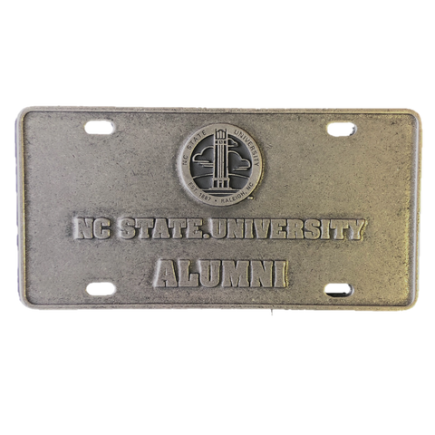 NC State Wolfpack Hallmark Seal Alumni Pewter License Plate