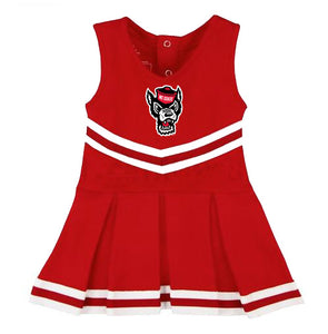 NC State Wolfpack Infant Wolfhead Solid Cheer Bodysuit Dress