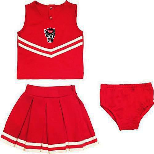 NC State Wolfpack Red Toddler Wolfhead Cheerleading Outfit w/ Bloomers –  Red and White Shop