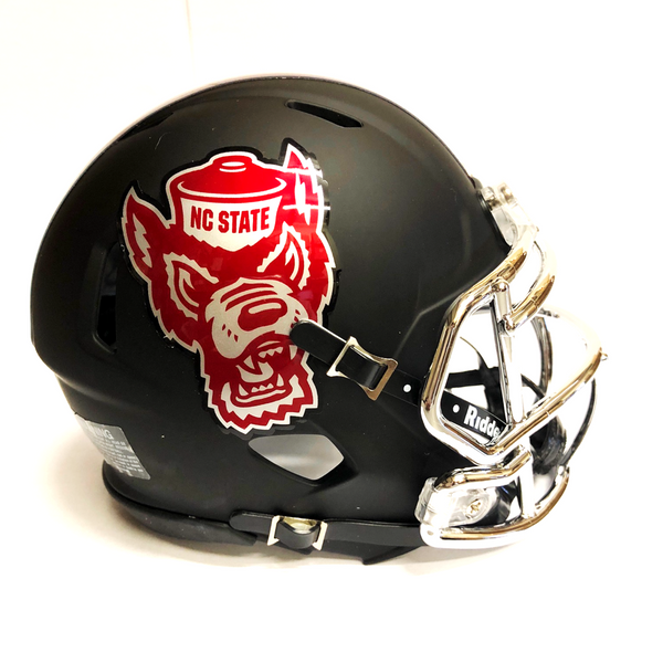 NC State Wolfpack Black Howl Wolfhead Replica Mini Speed Helmet