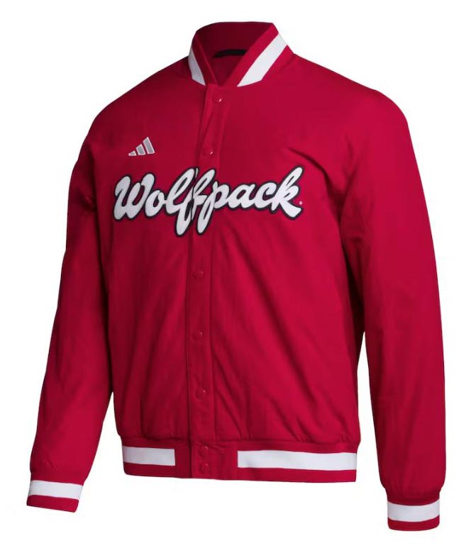 NC State Wolfpack Adidas Red Coaches Jacket