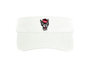 NC State Wolfpack Adidas White Wolfhead Visor